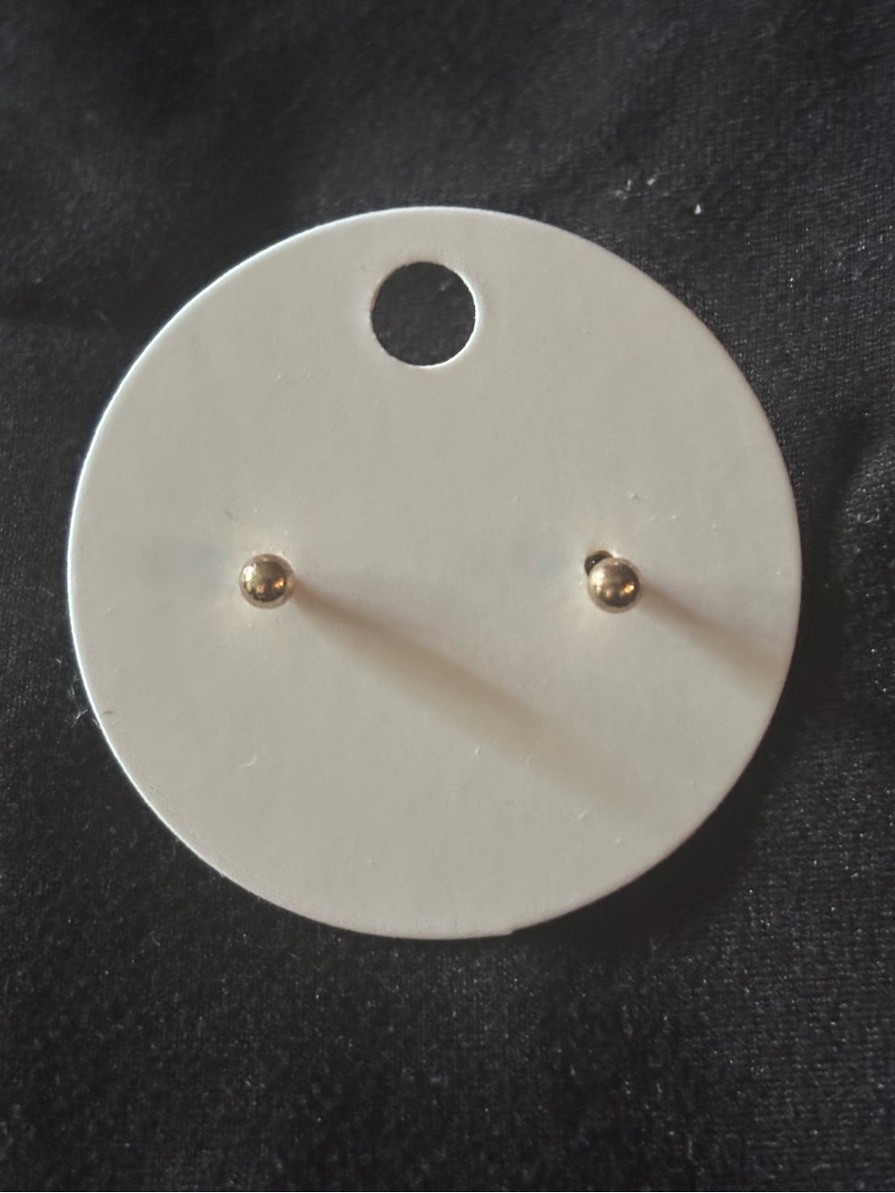gold coloured stud ball earrings